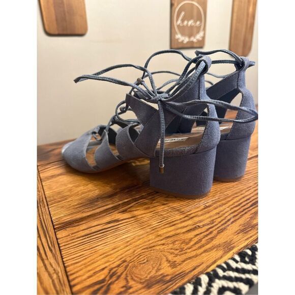 Steve Madden Blue Ghillie Lace-Up Ankle Tie Gladiator Strappy Sandals Size 9.5 - Picture 4 of 7
